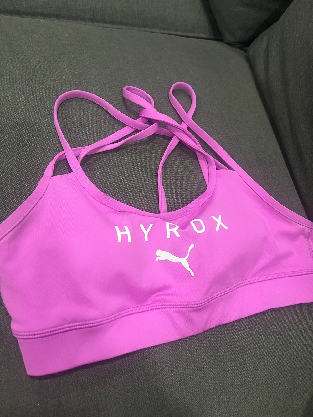 Hyrox medium puma Women's Strappy Sports Bra purple